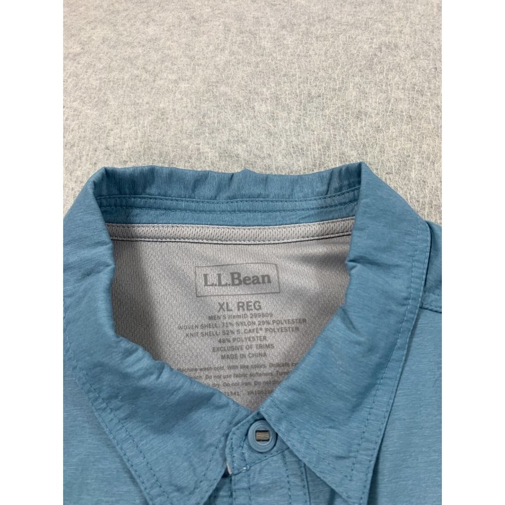 Ll Bean Nylon Polyester Hiking Button Down Shirt … - image 3